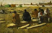 Lunch Break at the Building Site in the Van Diemenstraat in Amsterdam George Hendrik Breitner